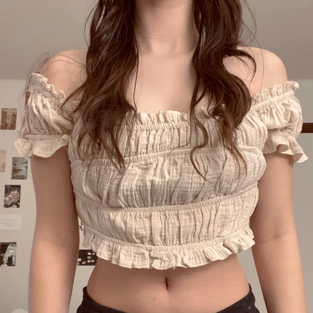 Women’s Size Small Milkmaid Style Crop Top